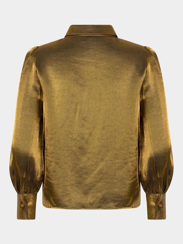 Ydence Bo Blouse Gold  (WS2415-066 gold) - Schoenen Caramel (Sint-Job-in-’t-Goor)