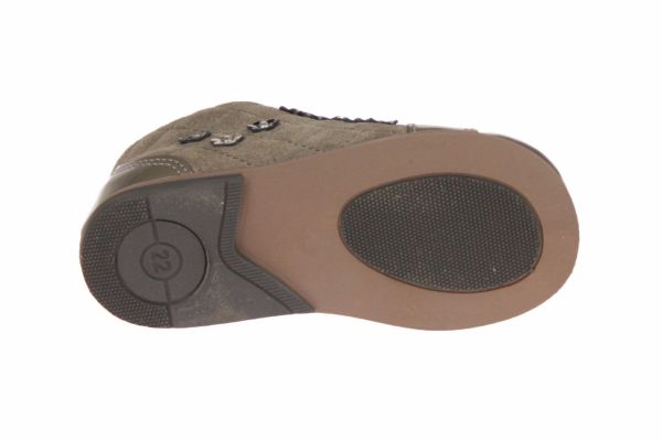 Zecchino d'Oro Taupe Geklede Sneaker Bloemetjes  (1024/H) - Schoenen Caramel (Sint-Job-in-’t-Goor)