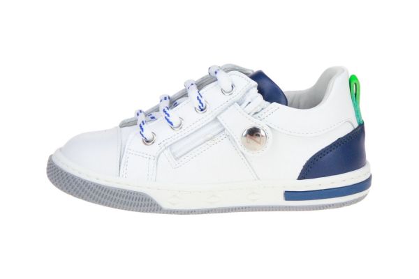 Zecchino d'Oro Wit-Blauwe Sneaker  (N12-1151) - Schoenen Caramel (Sint-Job-in-’t-Goor)
