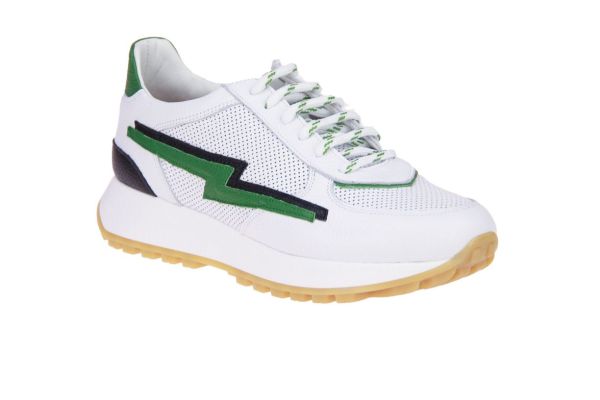 Zecchino d'Oro Wit-Groene Sneaker  (M02-6253-7E) - Schoenen Caramel (Sint-Job-in-’t-Goor)