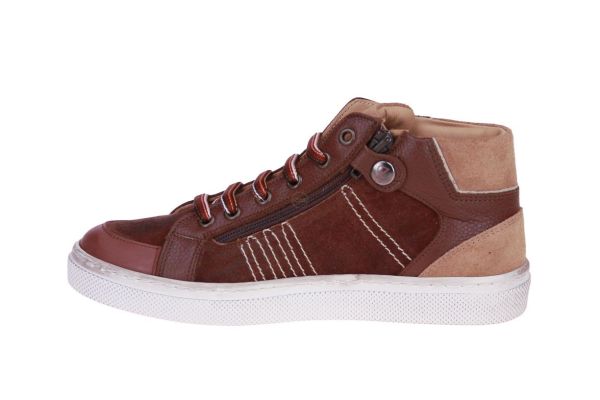 Zecchino d'Oro Bruin Hoge Sneaker  (M12-7208) - Schoenen Caramel (Sint-Job-in-’t-Goor)