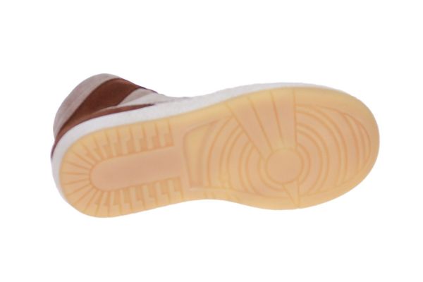 Zecchino d'Oro Beige-Cognac Hoge Sneaker  (M18-7802/06) - Schoenen Caramel (Sint-Job-in-’t-Goor)