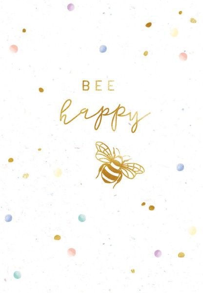 Hartung Greetings 'Bee happy'  (57978) - Schoenen Caramel (Sint-Job-in-’t-Goor)