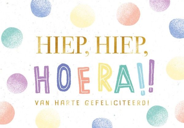 hartung greetings 'hiep hiep hoera'  (57990) - Schoenen Caramel (Sint-Job-in-’t-Goor)