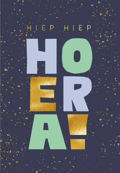 Hartung Greetings 'Hiep Hiep Hoera'  (58013) - Schoenen Caramel (Sint-Job-in-’t-Goor)