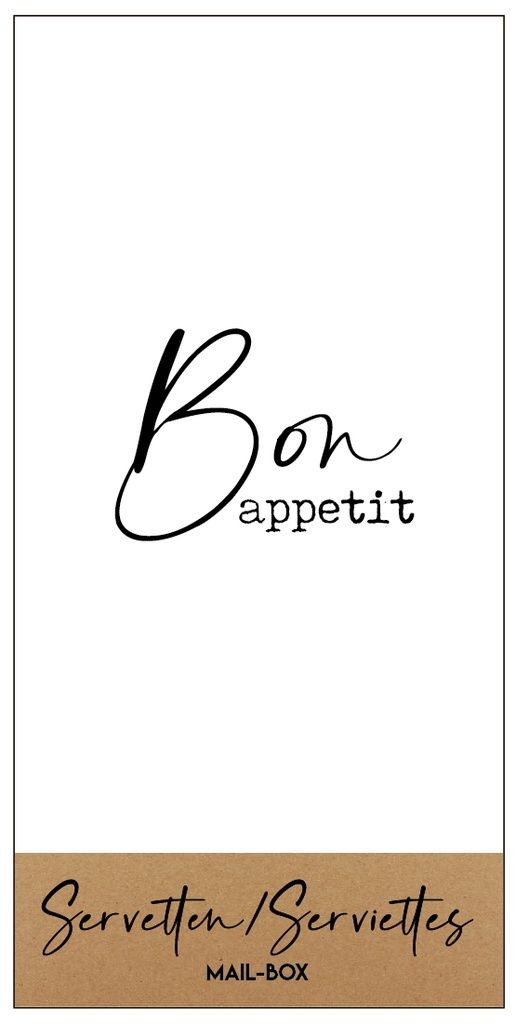 Mailbox Servetten 'bon appetit'  (serg019) - Schoenen Caramel (Sint-Job-in-’t-Goor)