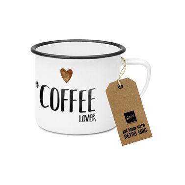 PPD Happy Metal Mug Coffee Lover  (603523) - Schoenen Caramel (Sint-Job-in-’t-Goor)