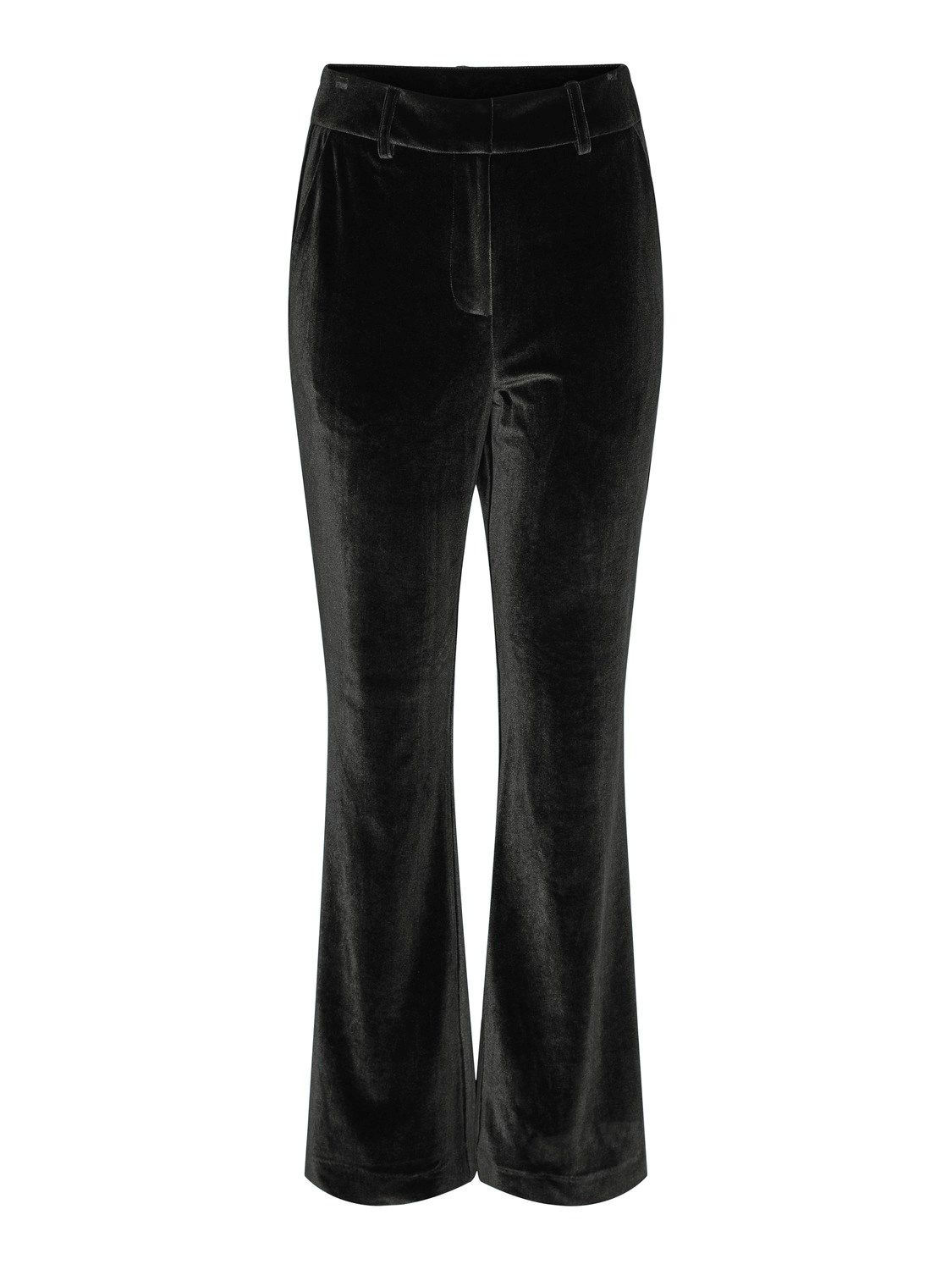 Y.A.S. Velva HW Flared Trousers Black  (26028480-black) - Schoenen Caramel (Sint-Job-in-’t-Goor)